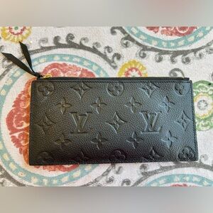 Louis Vuitton Black Leather Coin Pouch